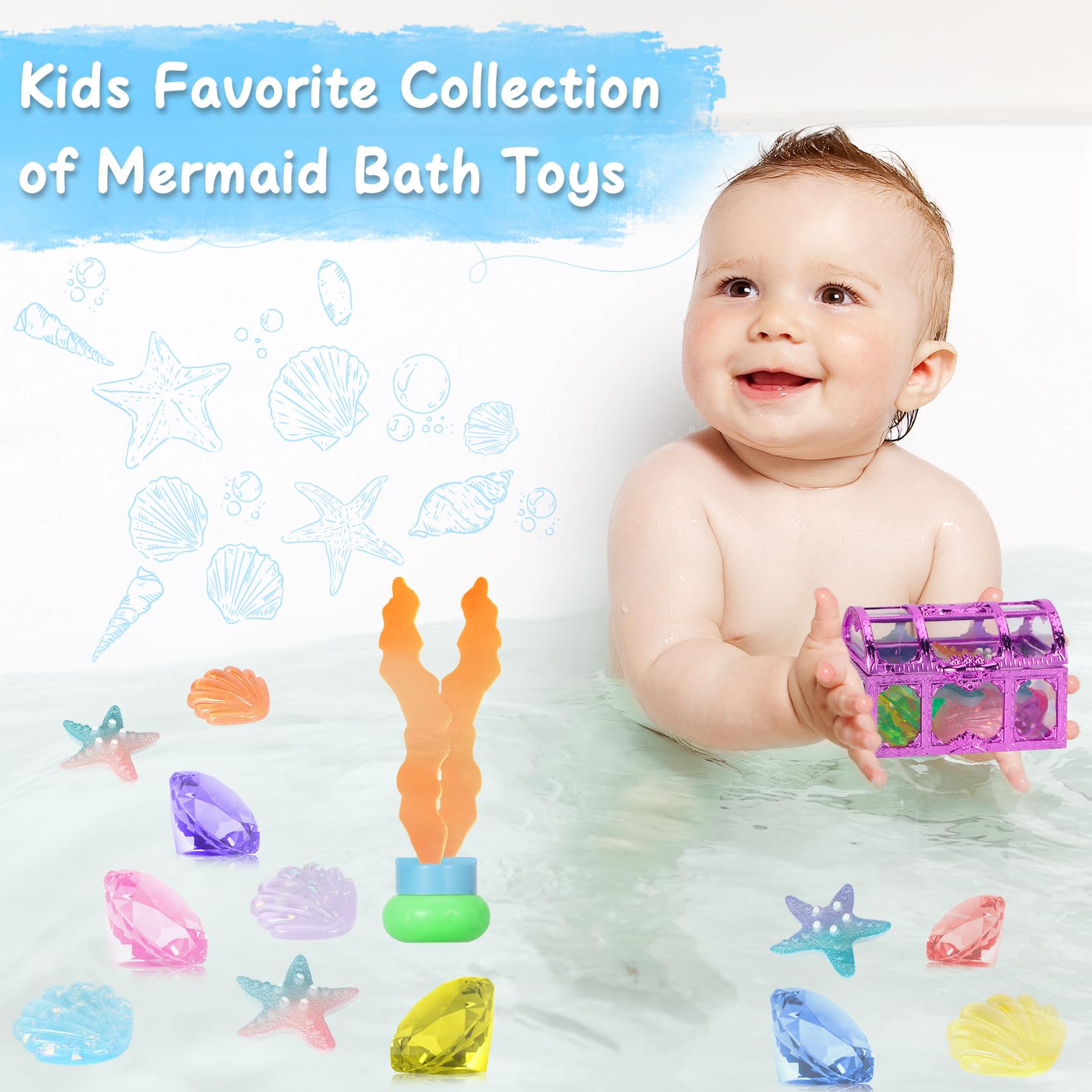 VGOFUN simulated seashells as decorative bath and pool accents