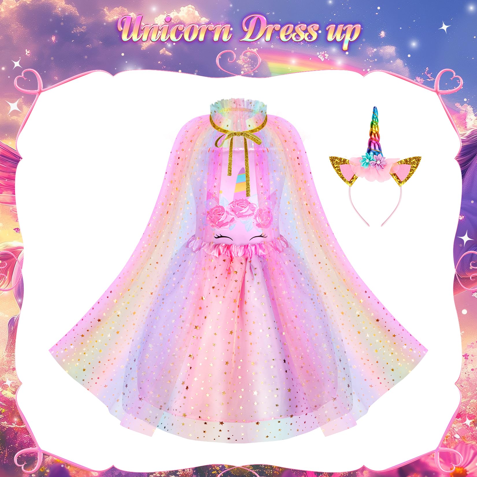VGOFUN sparkling dresses feature floral lace and snowflake details