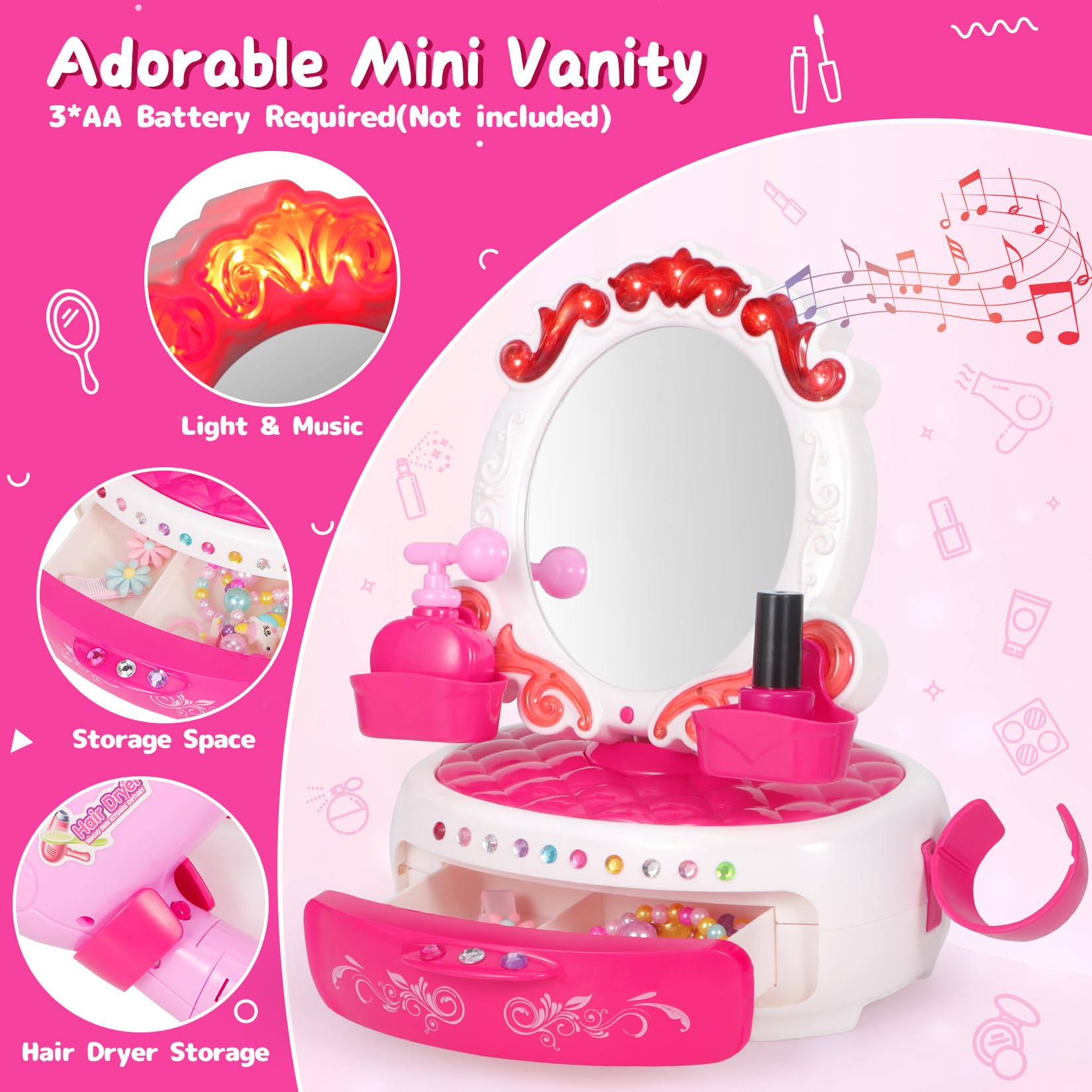 VGOFUN hair-styling tools set for creative styling and fine motor skills