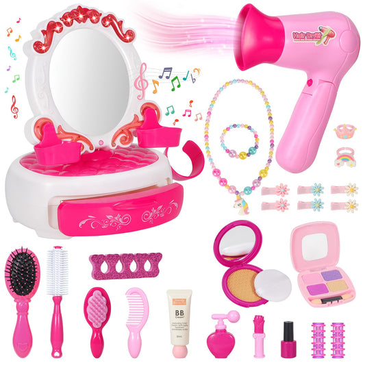 VGOFUN toddler vanity mirror with lights for imaginative play