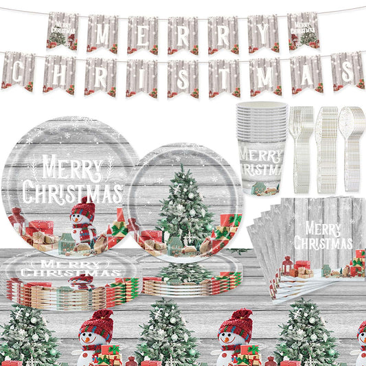 VHUWE Christmas 7-inch plates for festive dining and quick cleanup.