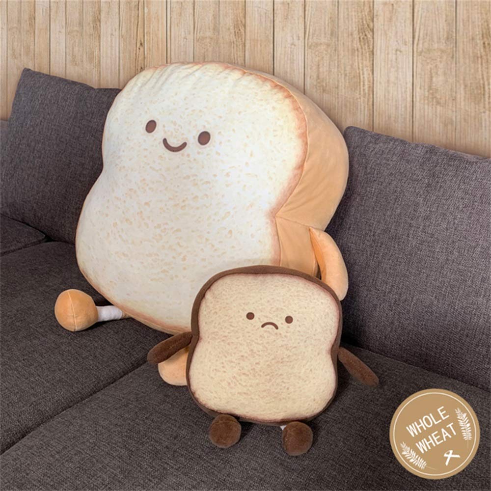 VHYHCY Toast Bread Pillow on a bed scene as a reading companion