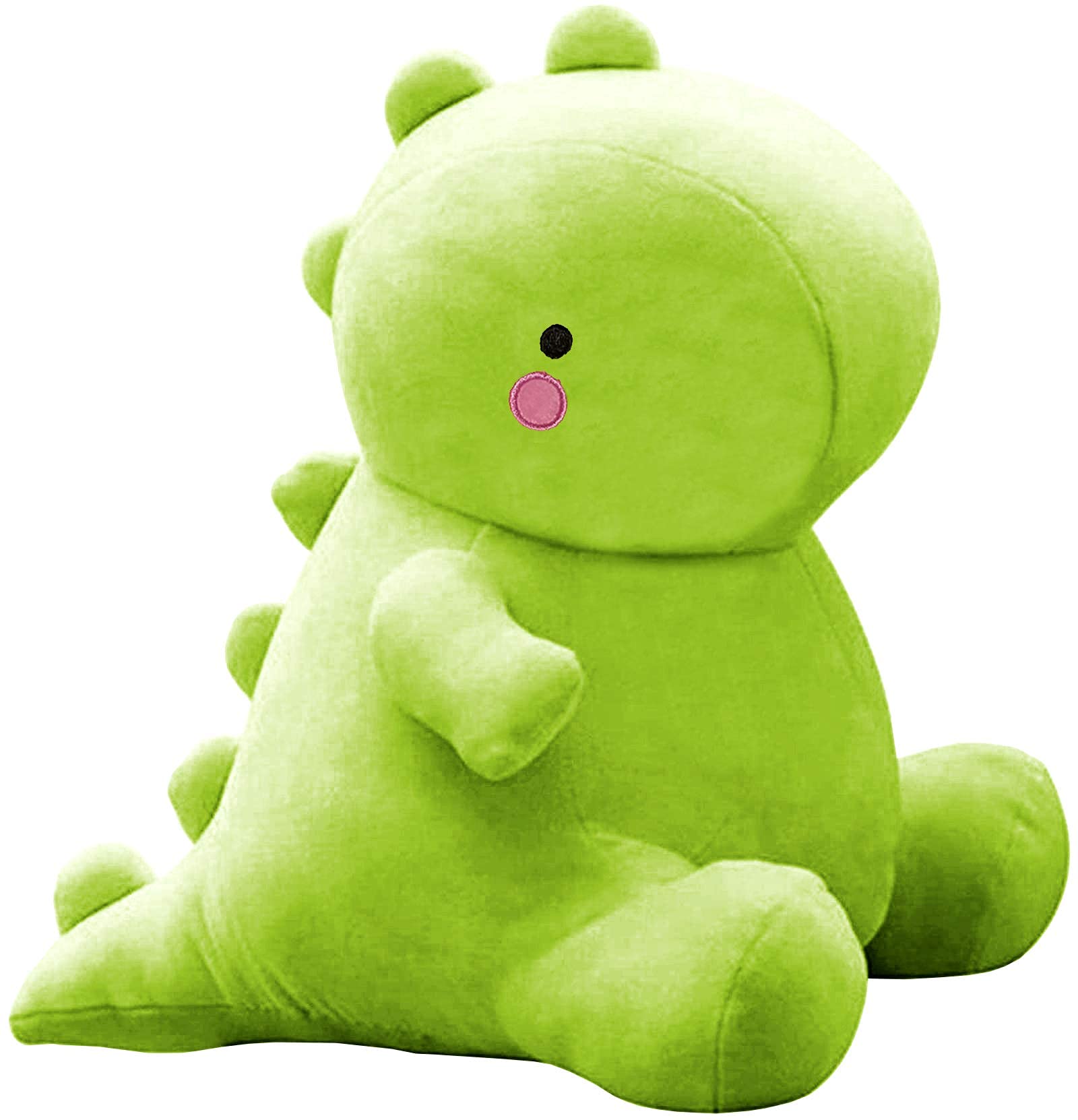VHYHCY cute green dinosaur plush toy, soft and cuddly for bedtime.