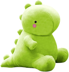 VHYHCY cute green dinosaur plush toy, soft and cuddly for bedtime.