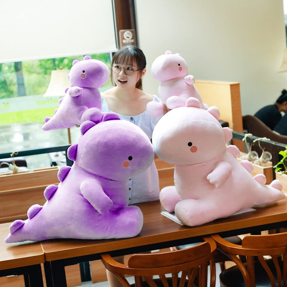 VHYHCY purple dinosaur plush used as bedroom decor for kids