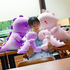 VHYHCY purple dinosaur plush soft texture, safe for gentle hugs