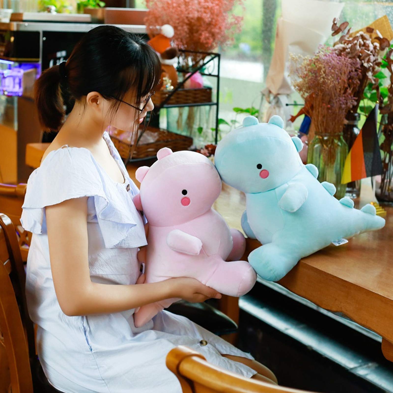 VHYHCY dinosaur plush as a reading buddy for cozy moments