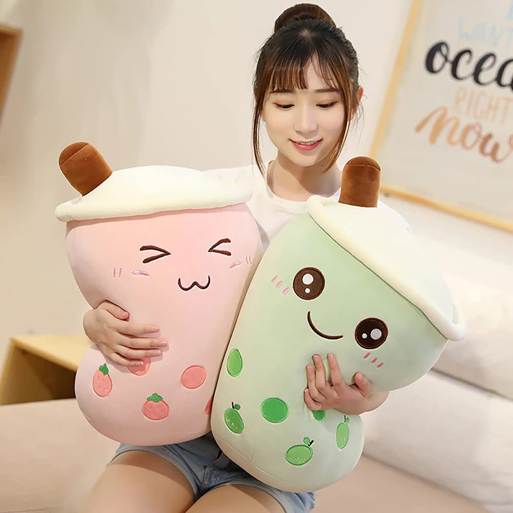 VHYHCY Green Boba Tea Cup Plush highlights kawaii charm for kids.