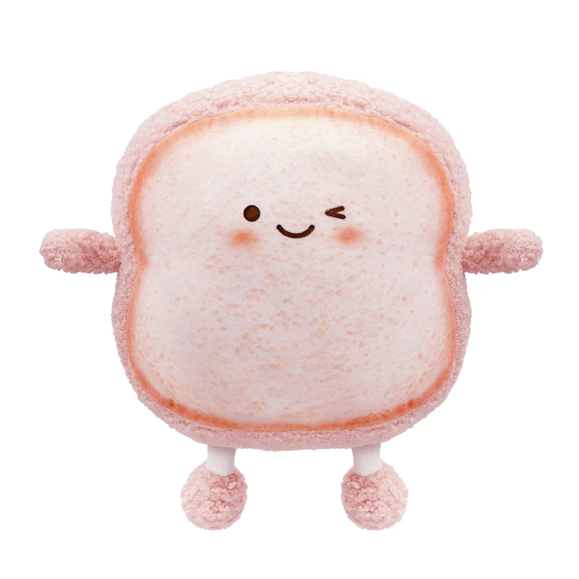 VHYHCY toast bread pillow pink, soft cuddle buddy for reading and relaxing