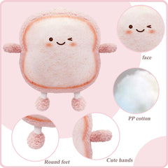 VHYHCY toast bread pillow pink, plush comfort during TV time