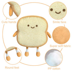 VHYHCY toast bread plush showing European sewing craftsmanship