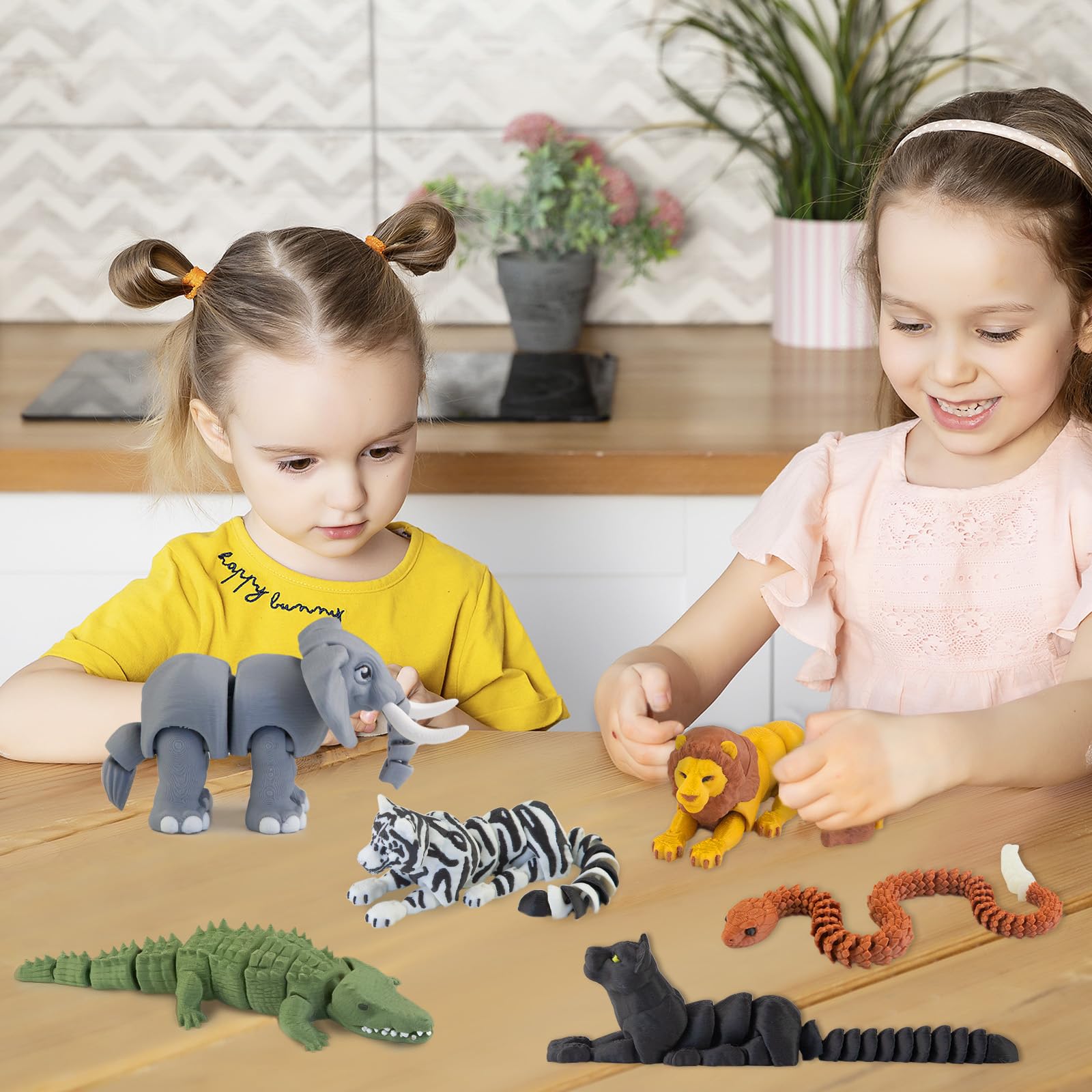 Viabty articulated safari figures for poseable play and dynamic storytelling
