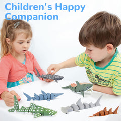 Viabty shark figurines double as bath-time aids and decorative cake toppers.