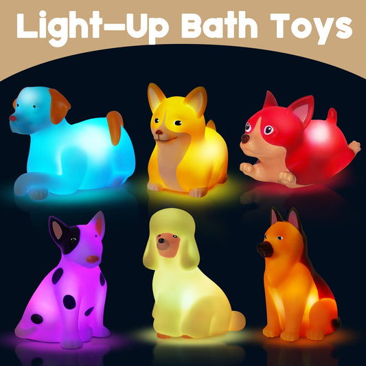 VIBOYLAR color-changing bath toys glow when in water for playful discovery
