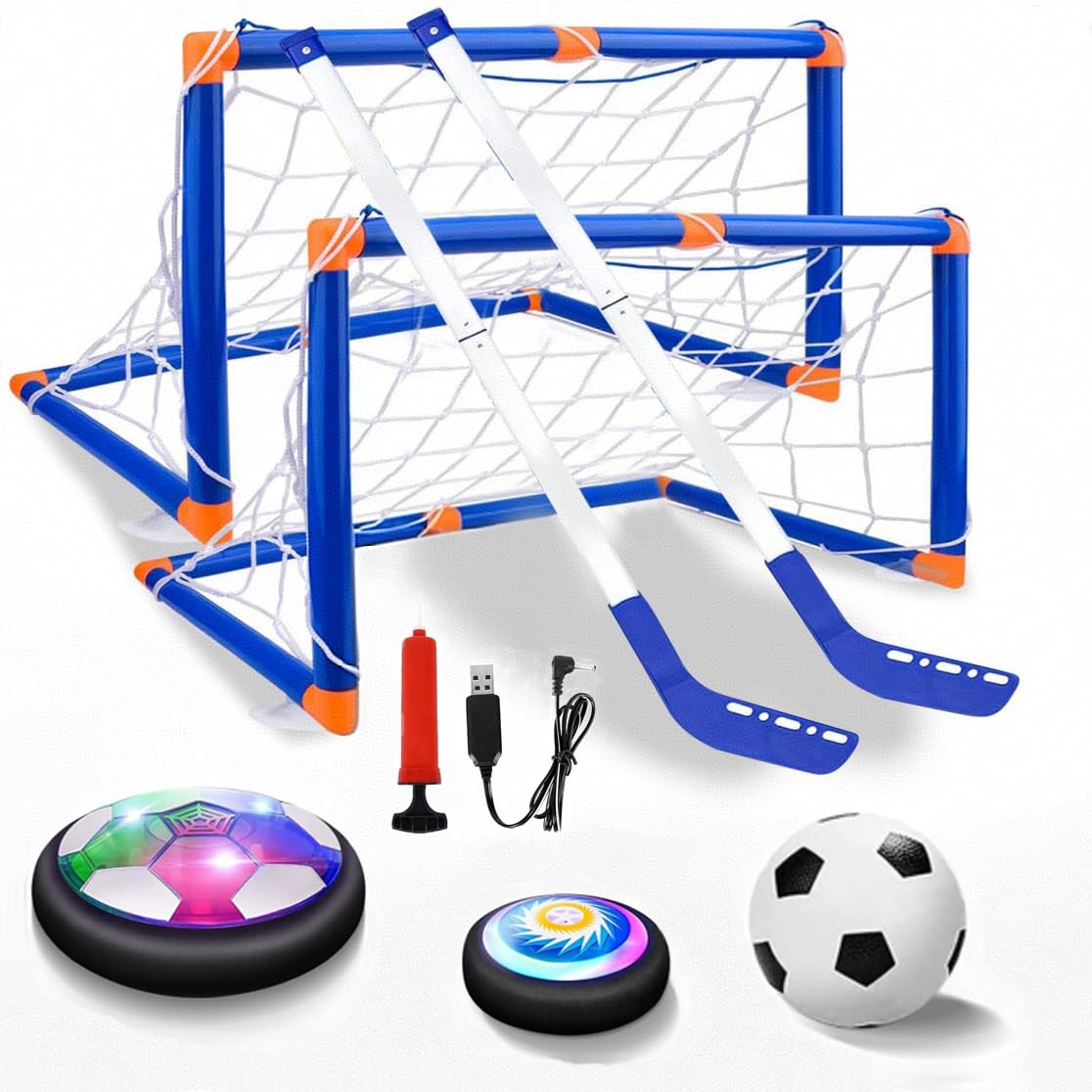 VIBZONFU hover soccer ball with LED lights for immersive play