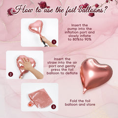 Vicduotex metallic rose gold 10 inch balloons for elegant decor.
