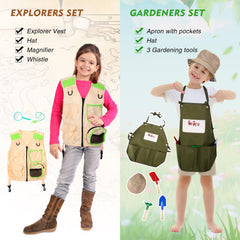 Vicenpal construction worker costume set for kids encourages building play.