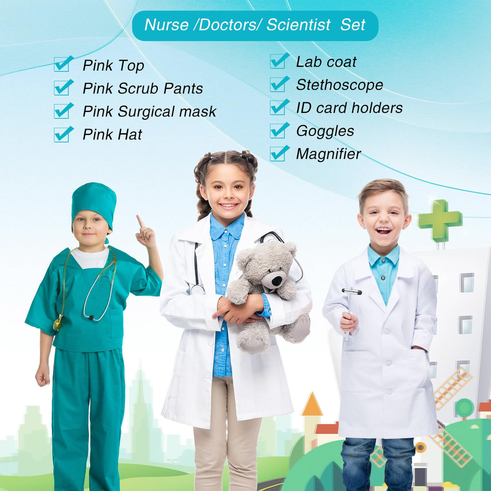 Vicenpal doctor costume set for kids invites caring pretend play.