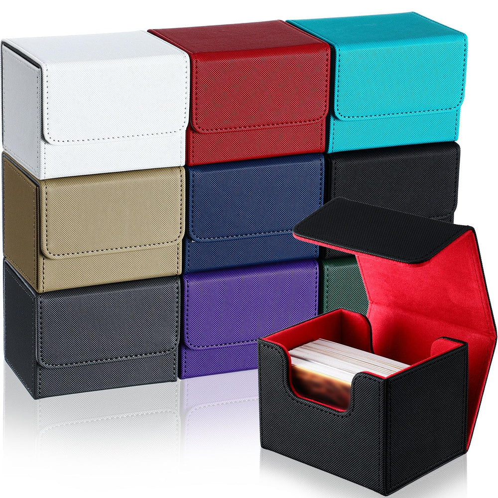 Vicenpal leather deck box set of 10 colors for organized card storage