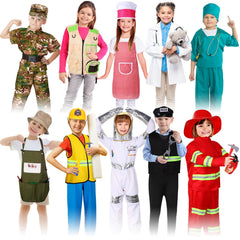 Vicenpal police costume set for kids encourages imaginative role-play.
