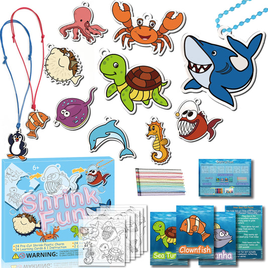 Vicentorra 75pcs Shrinky Dinks kit charms ready for personalized keepsakes.
