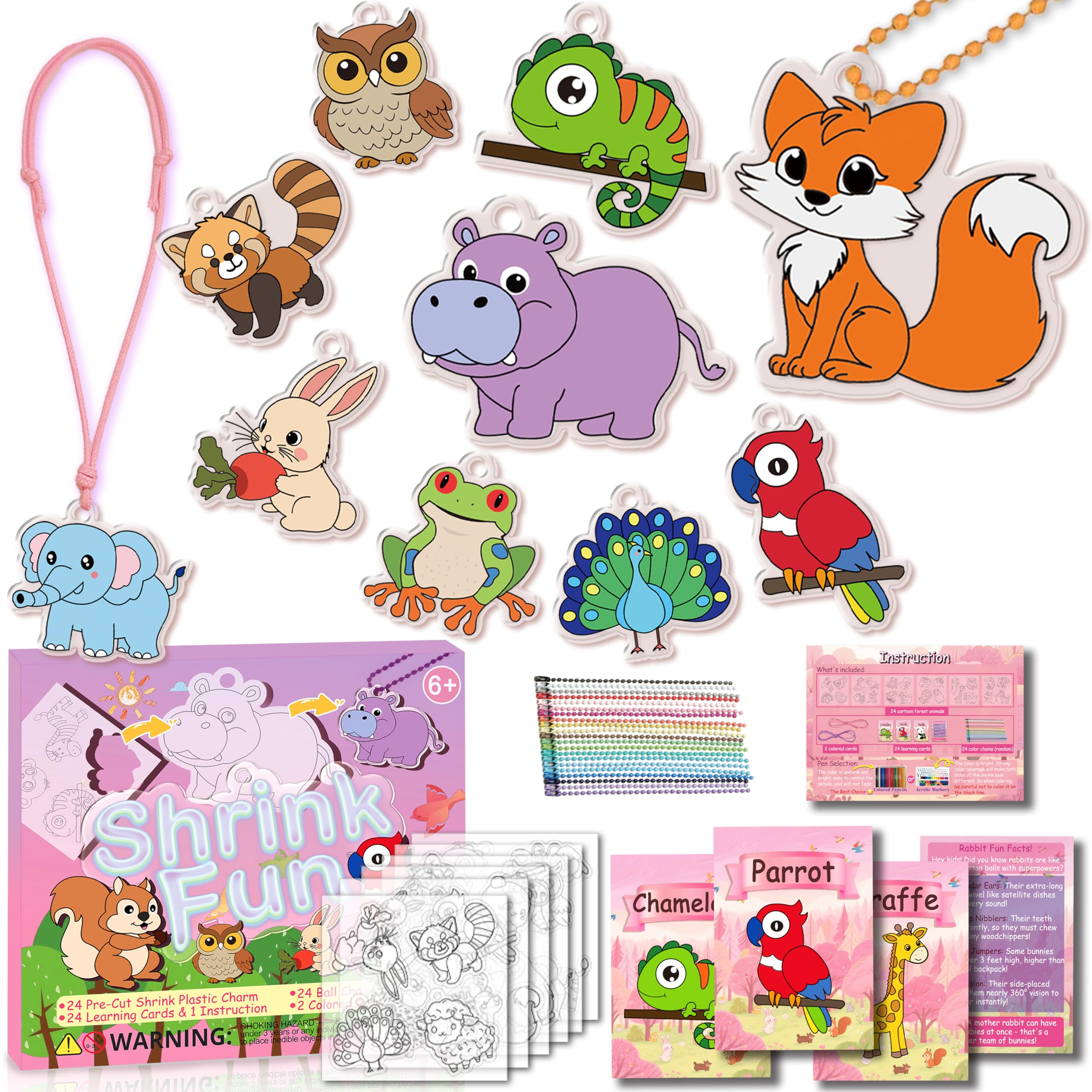 Vicentorra Shrink Fun forest animal shrinks for easy, mess-free crafting