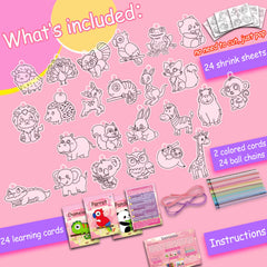Vicentorra Shrink Fun learning cards add fun facts during craft time