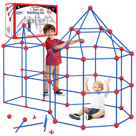 VICHTOP 150-piece fort building kit ready for imaginative play