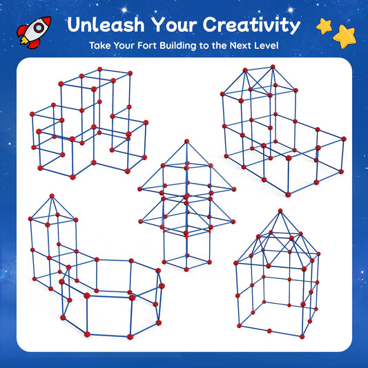 Kids build a fort together to show teamwork with VICHTOP
