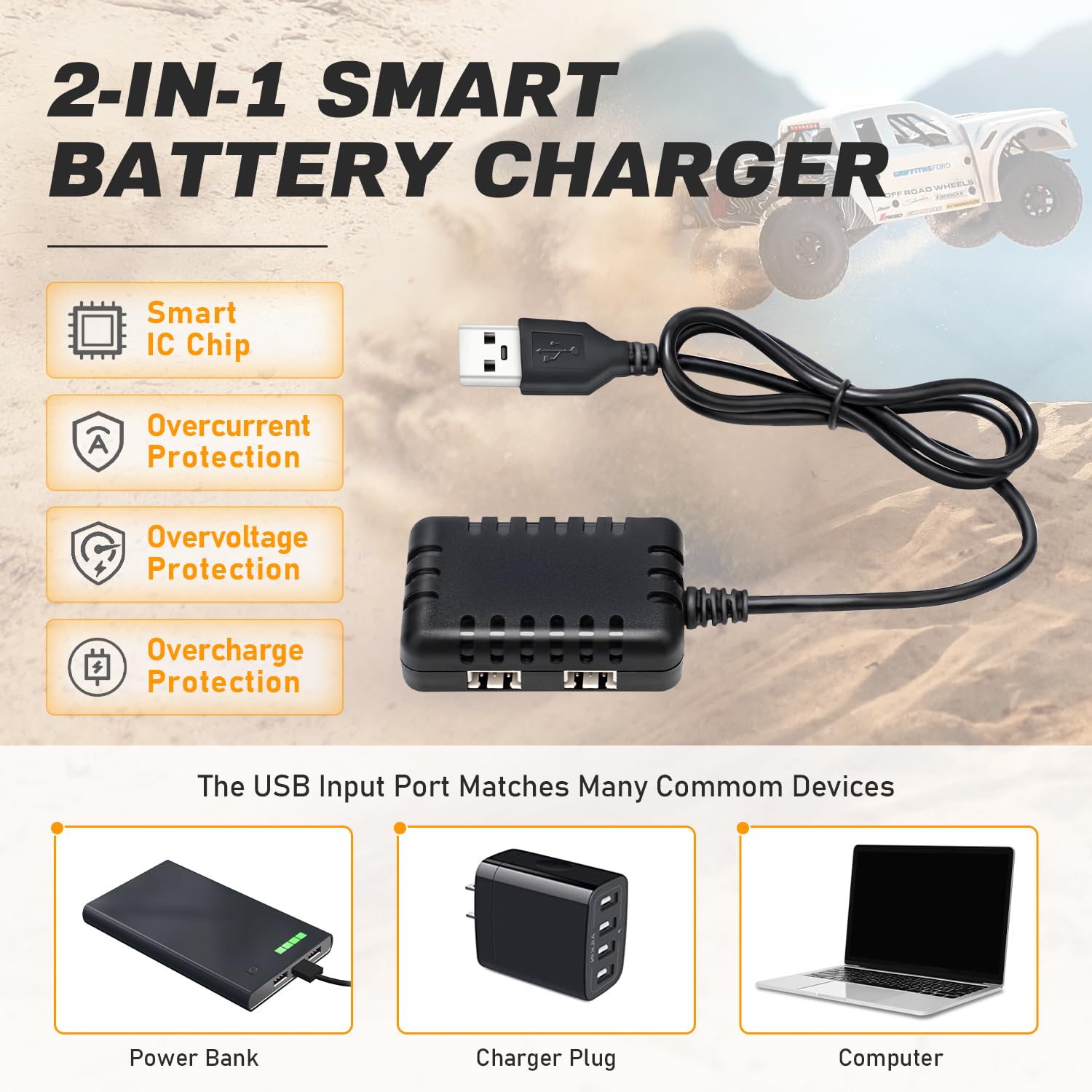 VICMILE 3300mAh battery connectors closeup highlighting T-plug