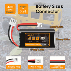 VICMILE USB charger included for easy on-the-go topping up.