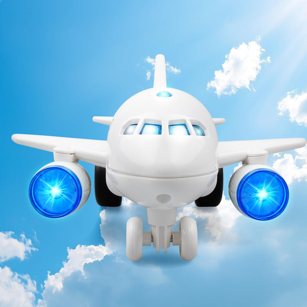 Victob Airplane Toy side view showing durable wheels for active play.
