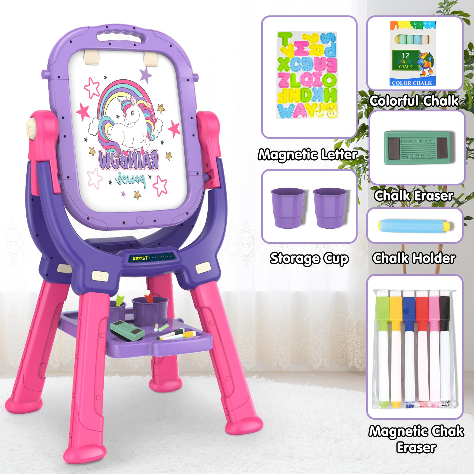 Victostar easel is suitable for both indoor and outdoor creative sessions.