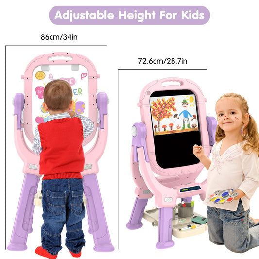 Victostar magnetic whiteboard and chalkboard offering versatile surfaces for kids.
