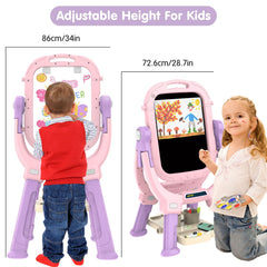 Victostar magnetic whiteboard and chalkboard offering versatile surfaces for kids.