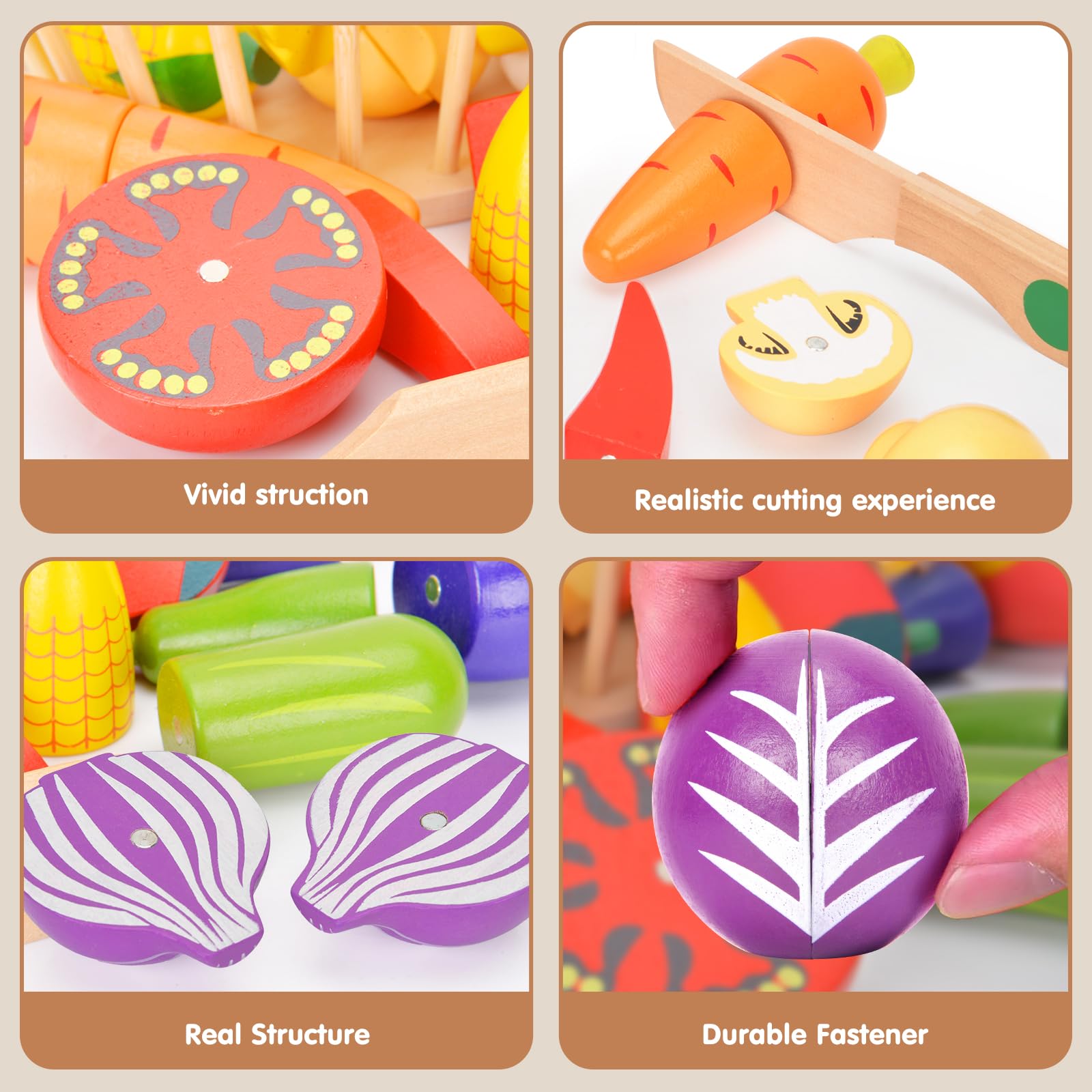 Victostar safety wooden material with smooth edges for worry-free toddler play.