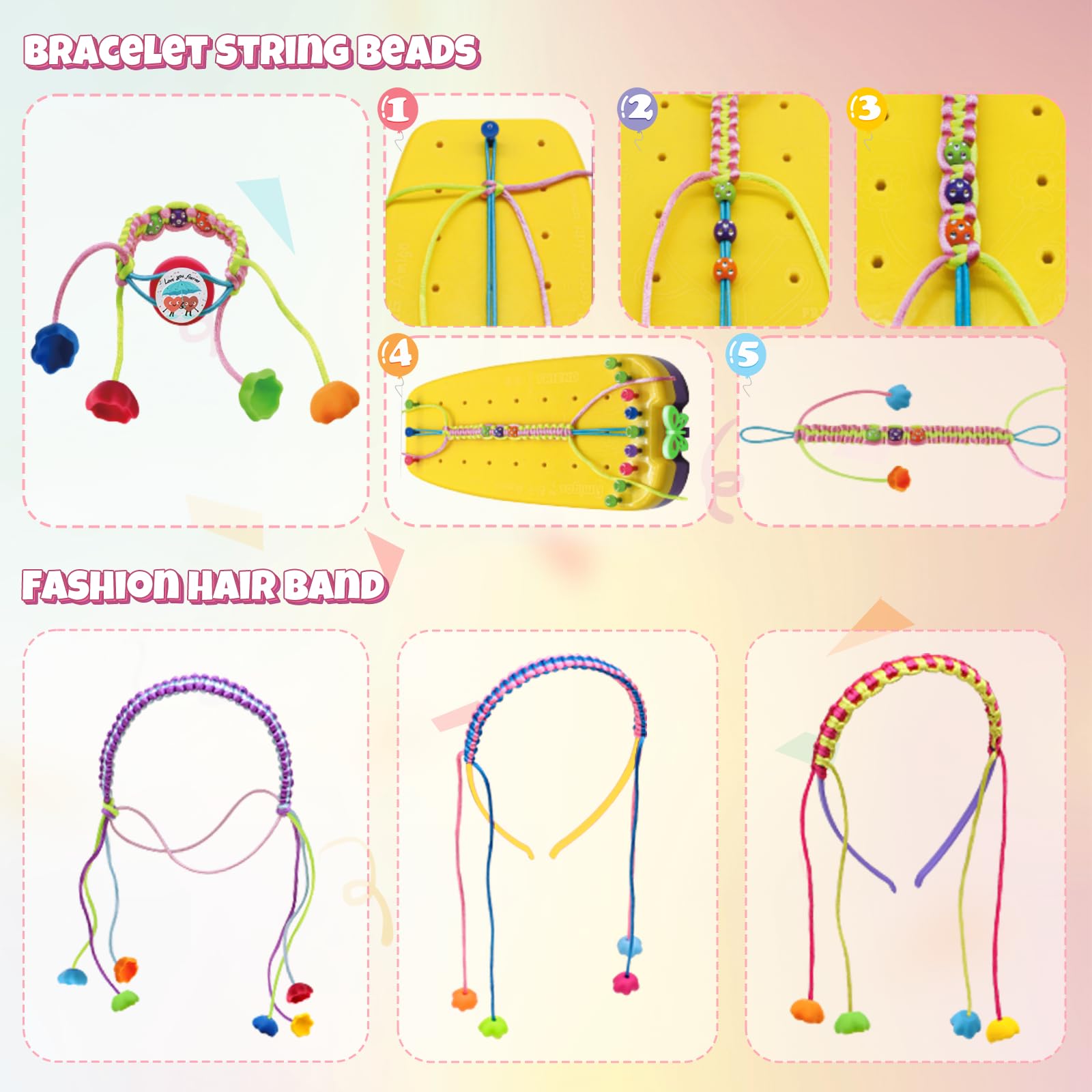 VIDIBESTY bracelet beads assortment supports playful, personalized designs.
