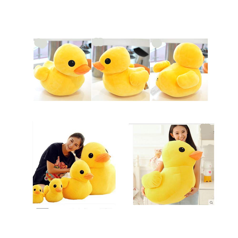 VIDOSCLA yellow duck plush toy angled shot for playful bedtime comfort