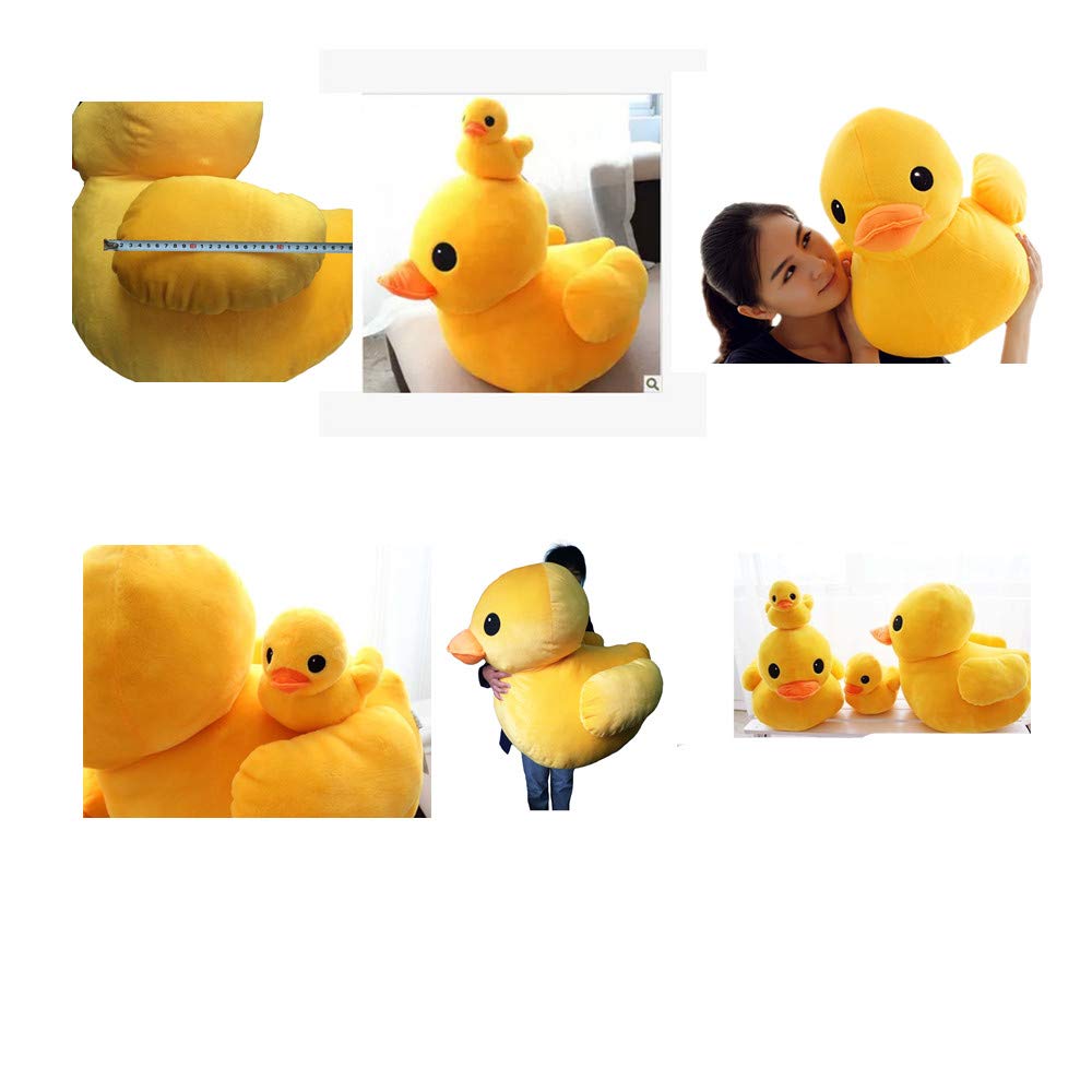 VIDOSCLA yellow duck plush toy in a kid room for imaginative play