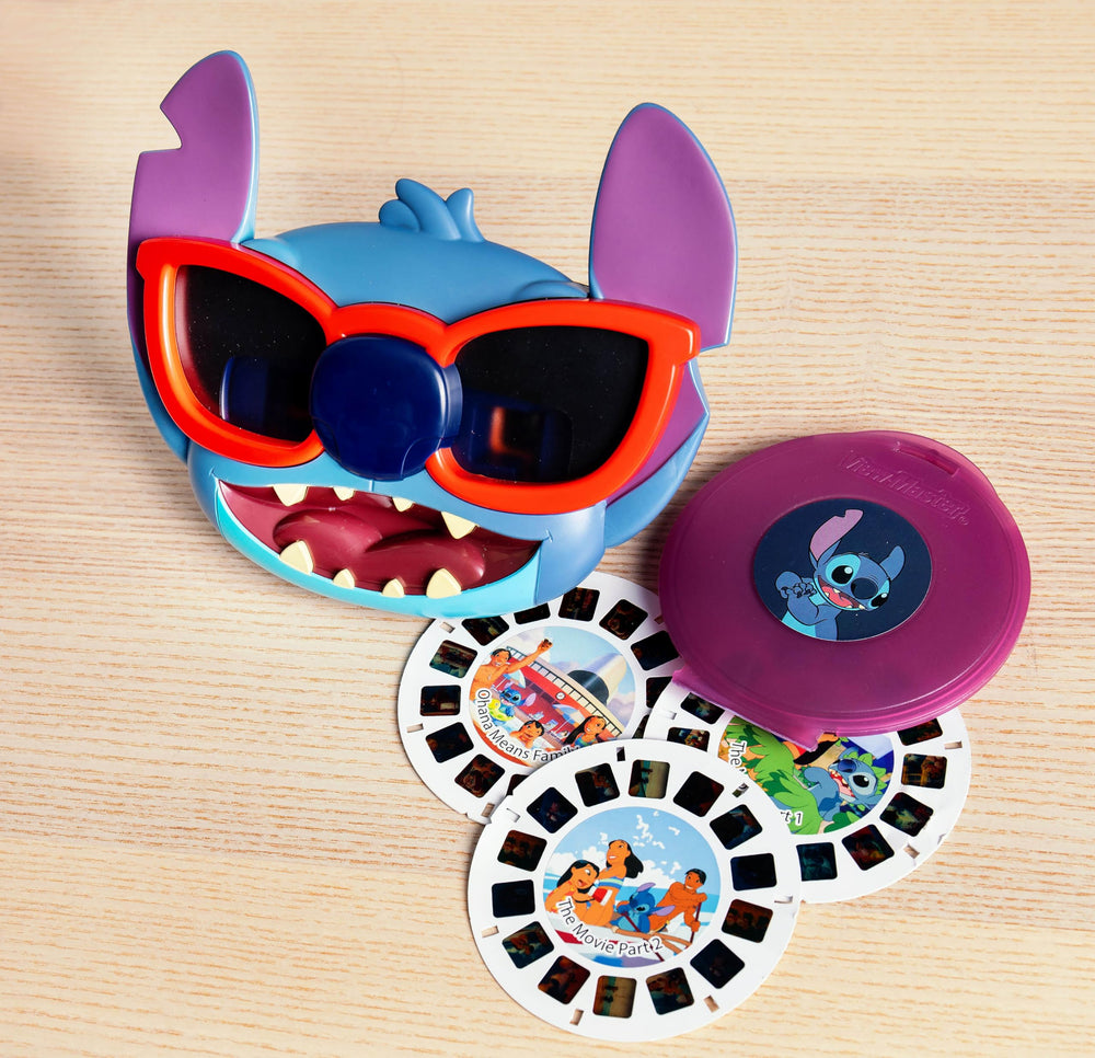 View Master Stitch Deluxe 3D scenes bring Stitch's adventures to life with depth.