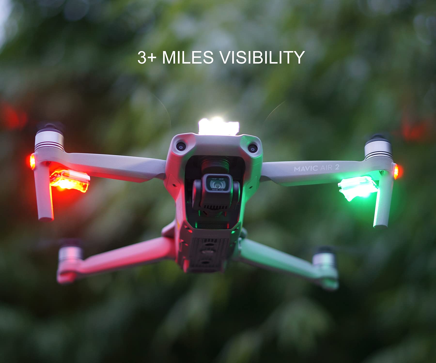 VIFLY strobe light mounted on top of a drone for clear signaling