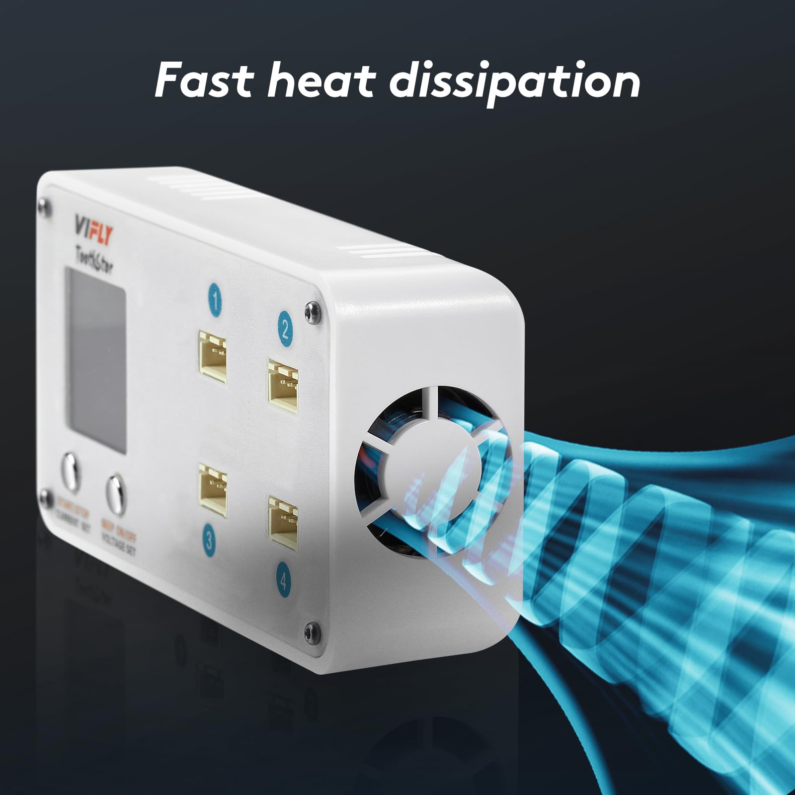 VIFLY ToothStor power input options including Type-C, XT60, and DC for flexible setups.