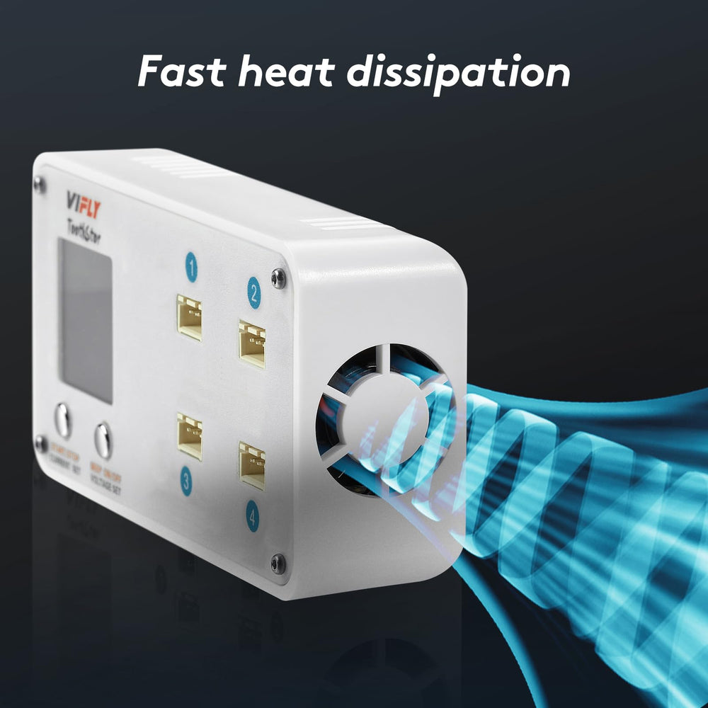 VIFLY ToothStor power input options including Type-C, XT60, and DC for flexible setups.