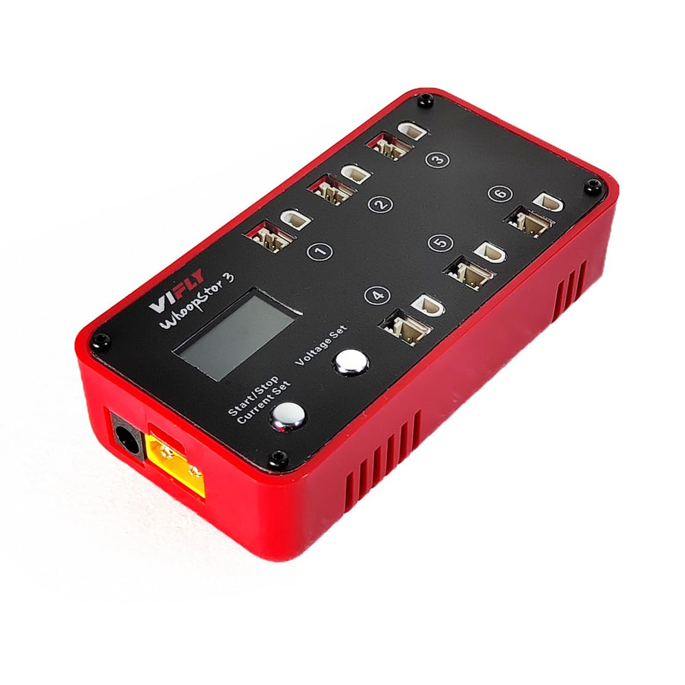 VIFLY WhoopStor V3 front view with compact body and LCD display for quick status check