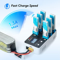 VIFLY WhoopStor V3 LCD display clearly showing charging status and settings