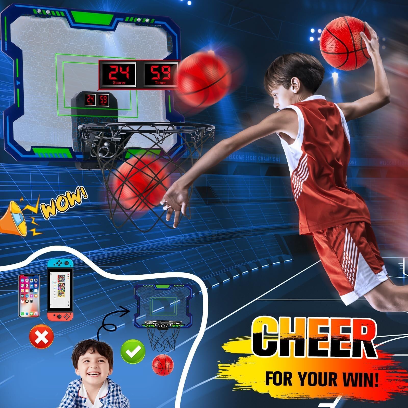 Vignuto electronic score display tracks points during games.