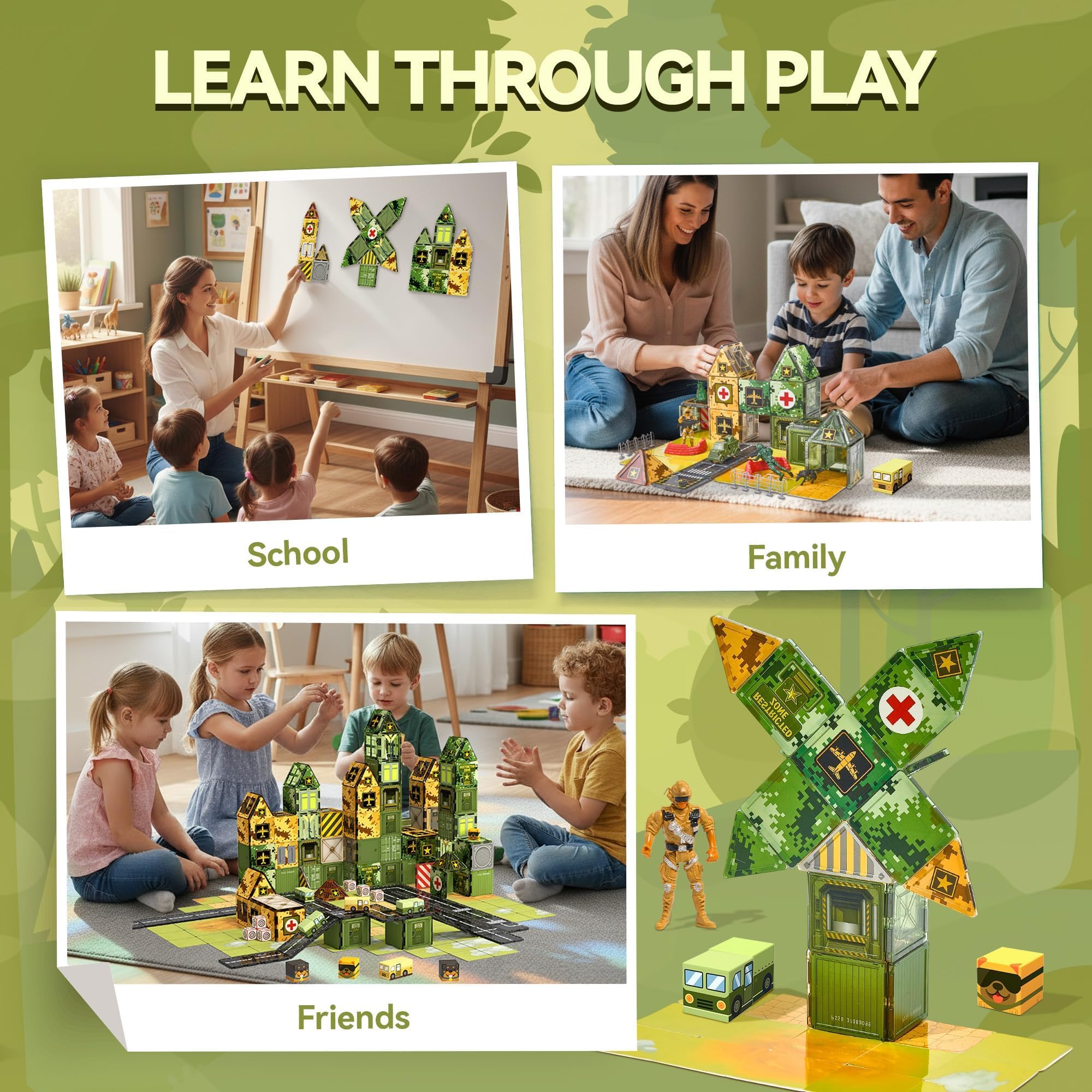 VigorFun complete magnets-tiles set enables scalable, grand-scale play spaces for families.
