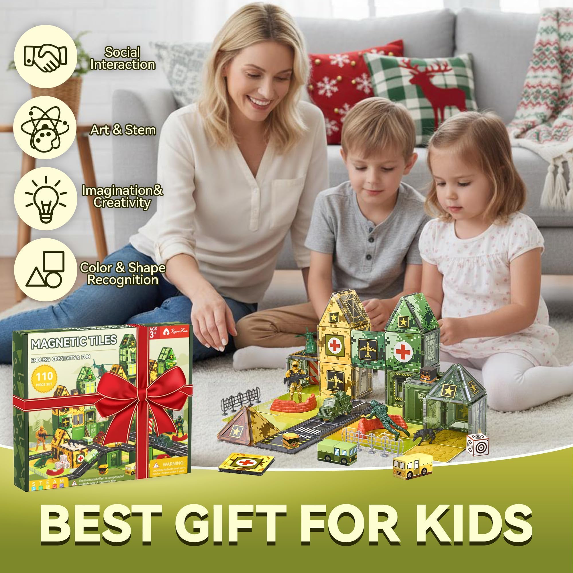 VigorFun road toppers help organize routes for kids' coordinated building adventures.