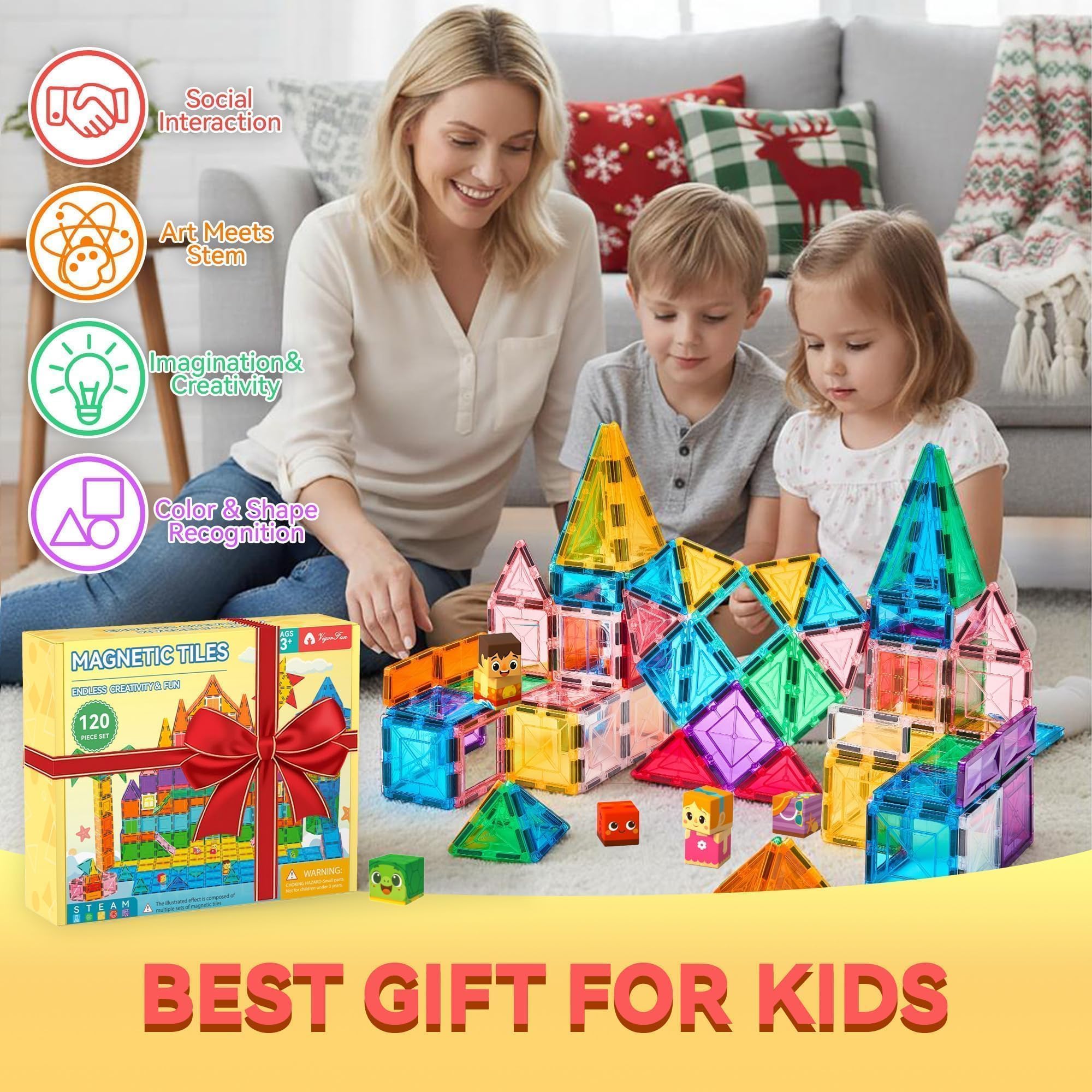 VigorFun bright colors with smooth edges promote safe, engaging learning.