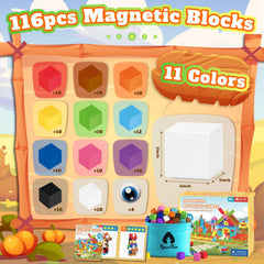 VigorFun colorful ABS magnetic blocks for safe tactile exploration